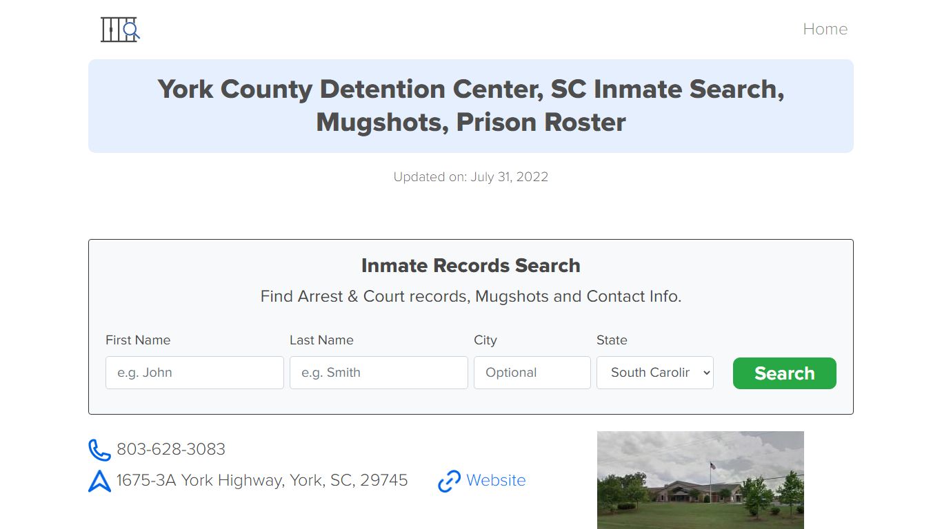 York County Detention Center, SC Inmate Search, Mugshots ...